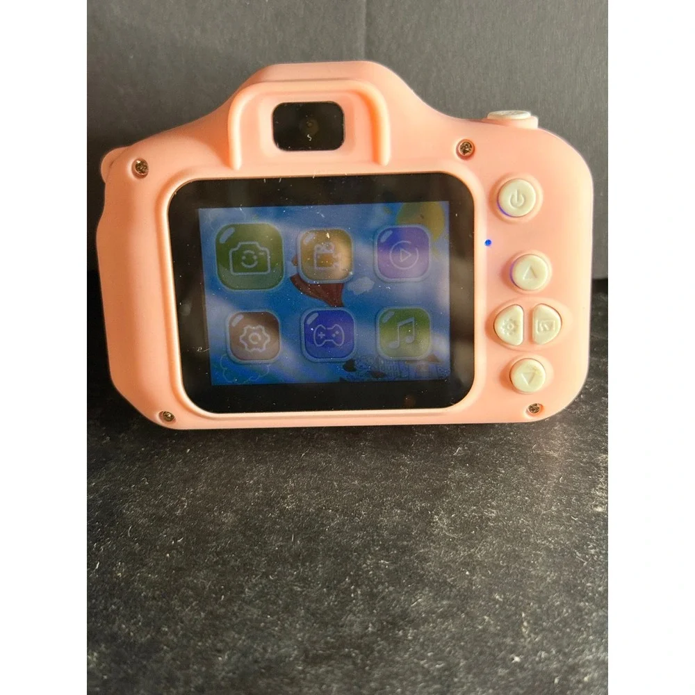 Kids Digital Camera Pink Unicorn Silicone Case 32GB SD Card Toy Video Games